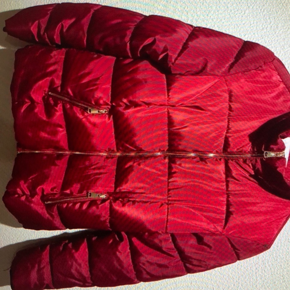 Jaclyn smith collection red puffer jacket